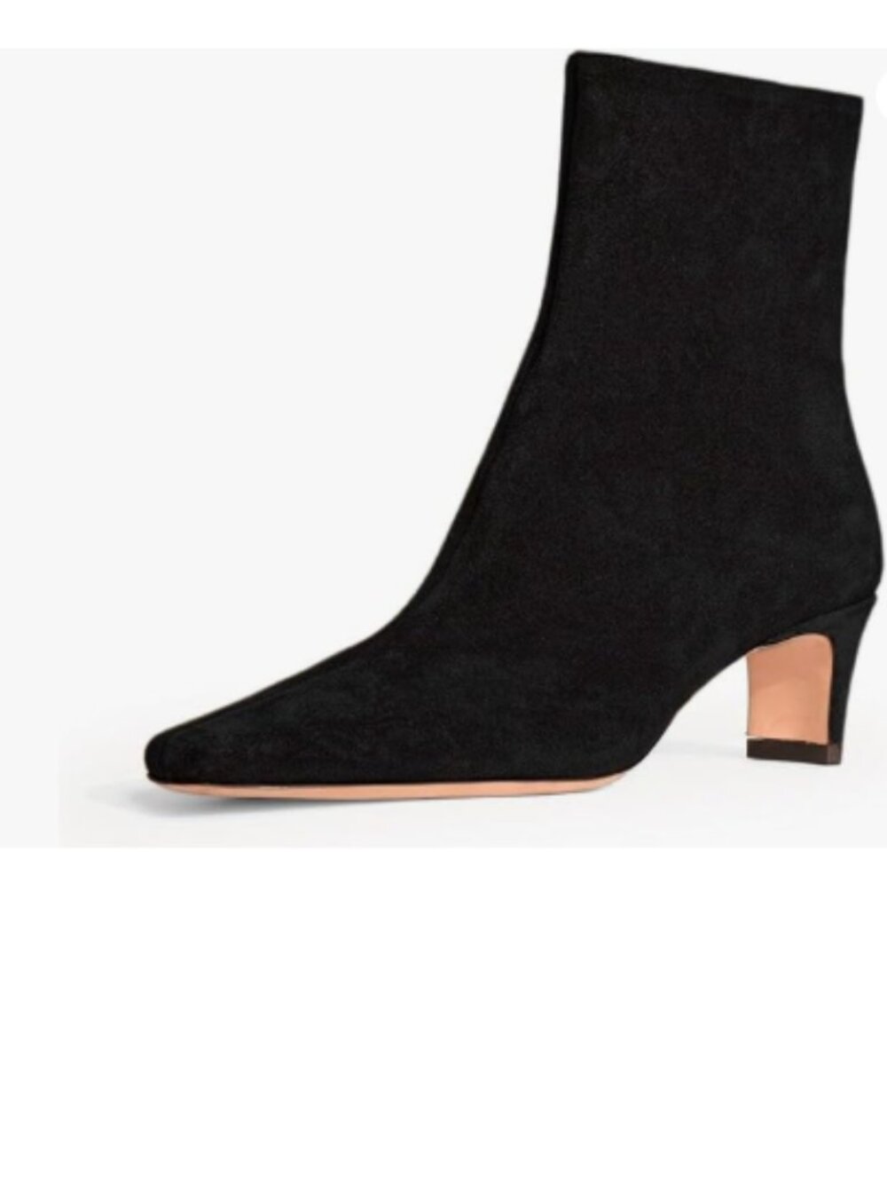 Black-suede Side Zipper Low Heel Ankle Boots Square Toe Ladies Winter Party Boot
